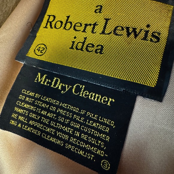 Vintage Robert Lewis Idea Leather Jacket Men's Large 42 Landman Western Cowboy - Picture 4 of 6